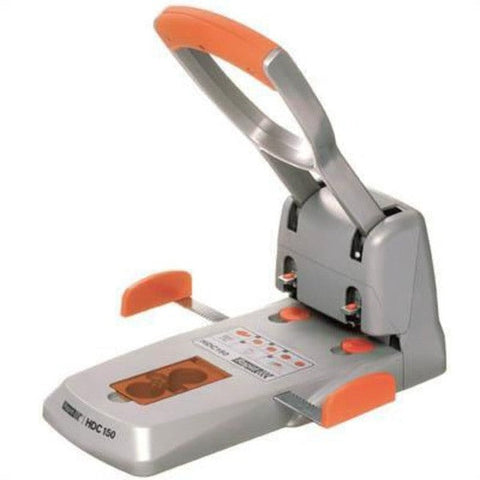 Rapid HDC150 Punch 2-Hole Heavy Duty 150 Sheet Silver/Orange