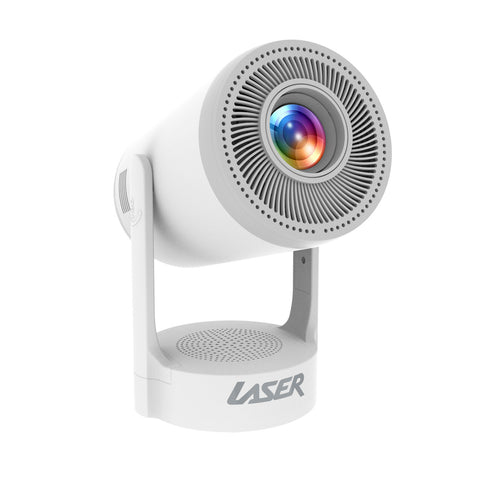 Laser Full HD Smart Portable Projector with 100 Inch Screen (White)