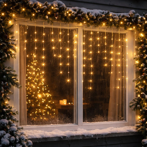 Lexi Lighting 600LED Snowing Icicle Lights - Warm White