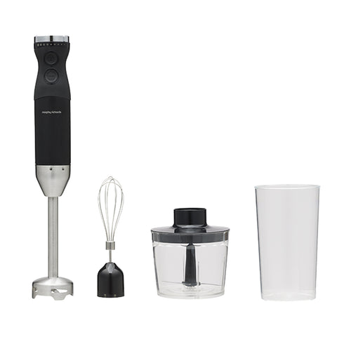 Morphy Richards Electric Hand Held Stick Blender/Chopper/Whisk Set Black