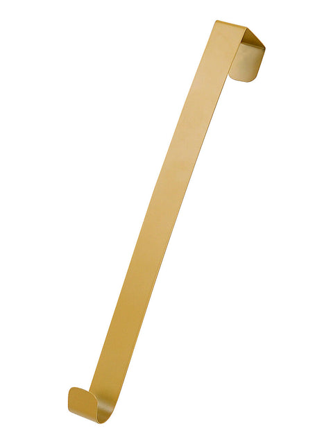 Christmas Warehouse - ACCSAA57 Matte Gold Metal Front Door Wreath Hanger | Heavy Duty Over The Door Hook Matte Gold