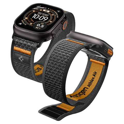 Spigen Apple Watch 49mm 46mm 45mm 44mm 42mm Athlex Air 2 Band (Active Black Orange)