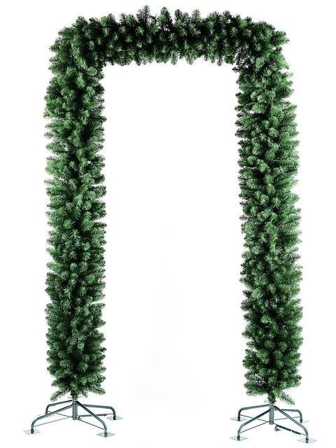 Christmas Warehouse - TREEAR25 2.4m Balsam Fir Hedge Look Christmas Archway | 1200 Tips & Metal Frame Green