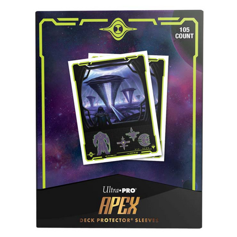 Ultra Pro: UP38858 Edge of Eternities 105ct Apex Deck Protector sleeves Black Mythic for MtG