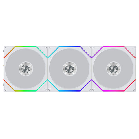 Lian Li Uni Fan TL Flex 2.4GHz Wireless 120mm Reverse Blade ARGB Fan 3 Pack - White (12RTL1F3W)