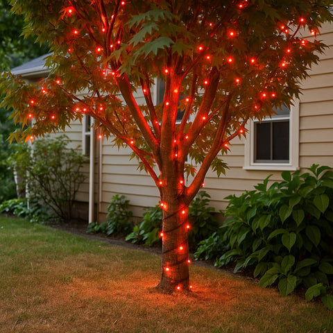 Lexi Lighting 300 LED Connectable Coloured Cable String Christmas Lights Red