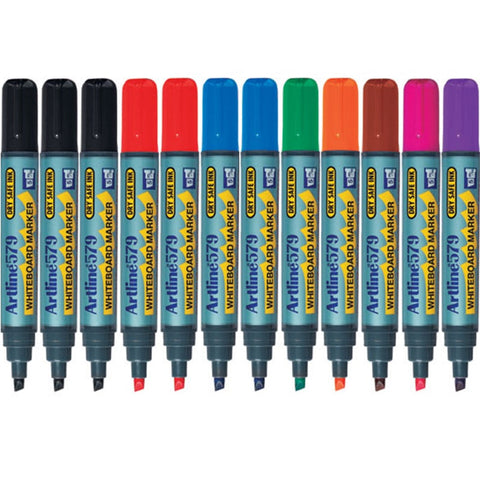 Artline 579 Whiteboard Marker 5 Chisel Assorted Box of 12