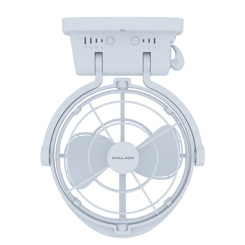 ENGLAON 12V/24V DC Caravan Fan for Caravan (White)
