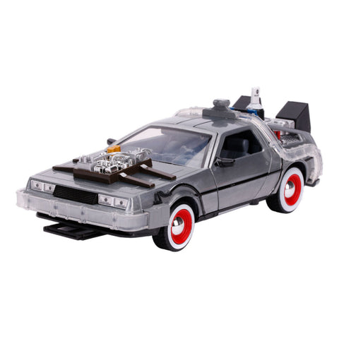 Jada 1:24 Scale Back To The Future Part III Time Machine Raw Metal Diecast Model