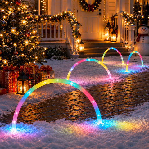 Lexi Lighting RGB Connectable Arch Path Light- Set Of 3