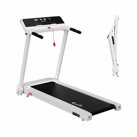 Everfit Treadmill Electric Home Gym Fitness Exercise Knob Foldable 420mm White