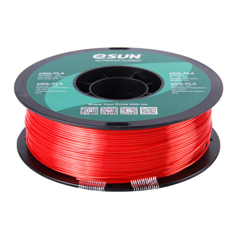 eSun Silk PLA 3D Print Filament 1.75mm 1kg - Red