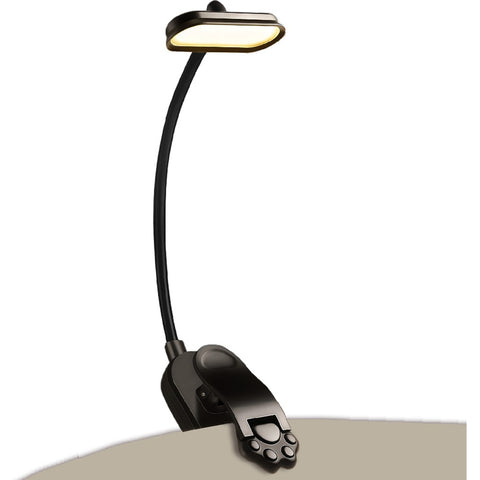 Sansai Rechargeable Clip-On LED Book Light Flexible Gooseneck