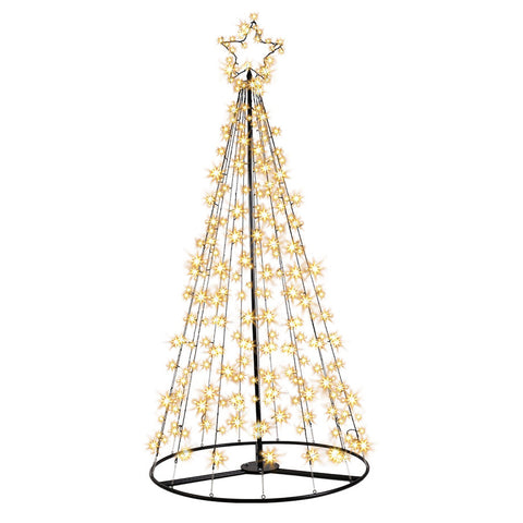 Jingle Jollys Solar Christmas Tree 2.1M Xmas Tree Decorations 8 Light Modes