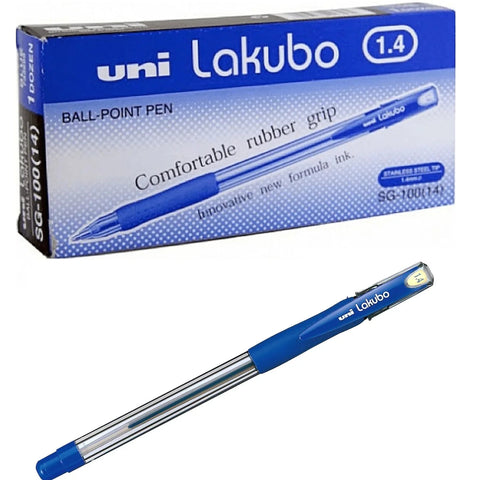 Uni-Ball Lakubo SG-100 Ballpoint Pen Medium 1.4mm Broad Box of 12 (Blue)