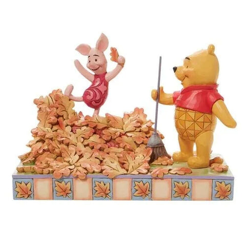 Jim Shore Disney Traditions - Winnie the Pooh and Piglet - Jumping into Fall