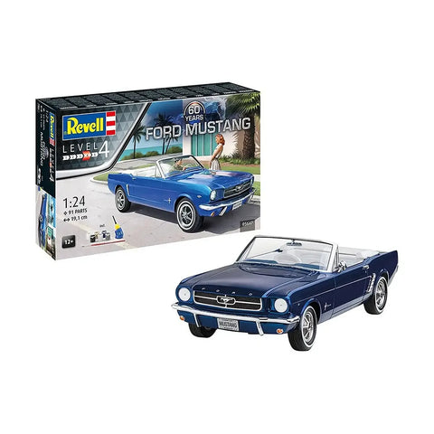Revell 1/24 1964 Ford Mustang "60 Years" Car Scaled Plastic Model Starter Kit