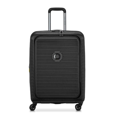 Delsey Freestyle Front Opening 66cm Medium Luggage - Black