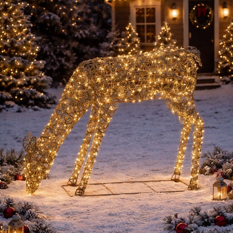 Lexi Lighting 135x110cm Outdoor Light Up Reindeer
