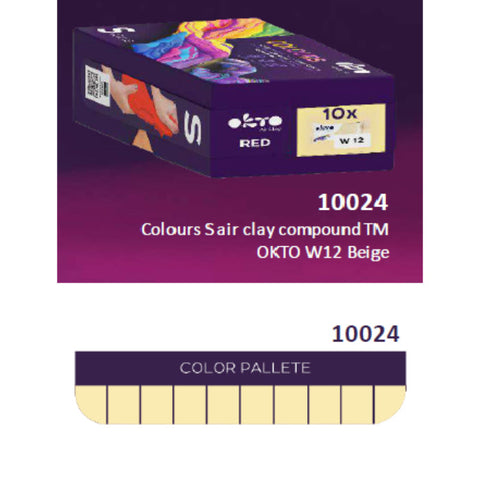 Okto 10pcs Sensory Art Air Clay Colours S (W12 Beige)