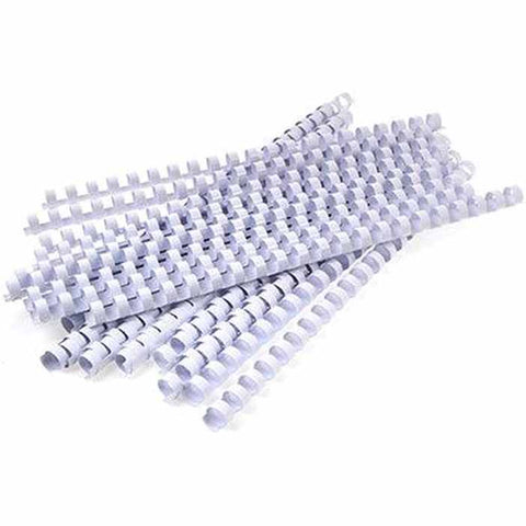 Fellowes Pack 100 Plastic Binding Combs Round 21 Loop 14mm A4 (White)