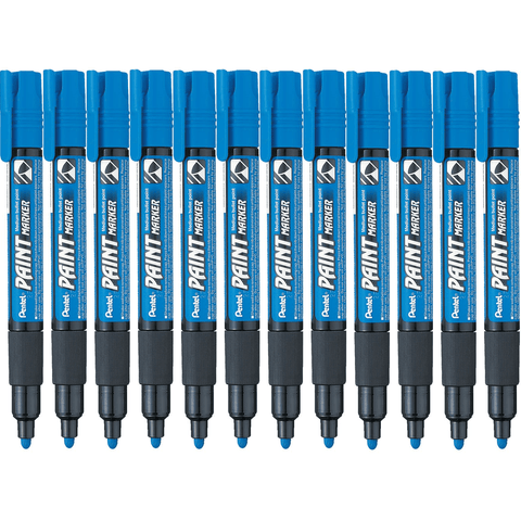 Pentel MMP20 Box 12 Paint Marker Medium Bullet Point (Blue)