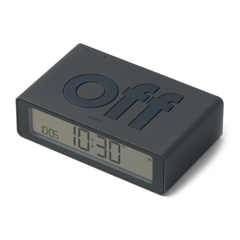 Lexon Flip Mini Reversible Alarm Clock (Grey)