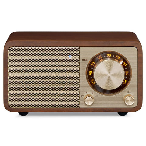 Sangean WR-7 PLUS FM/BT Wooden Cabinet Radio - Vintage Walnut