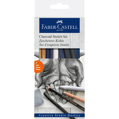 Faber-Castell Studio Mixed Media Charcoal Sketch, 7Pcs