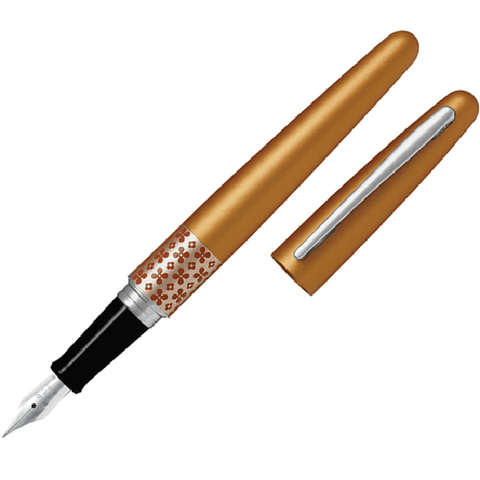 Pilot Metropolitan Fountain Pen Medium Nib Black (Orange Flower)