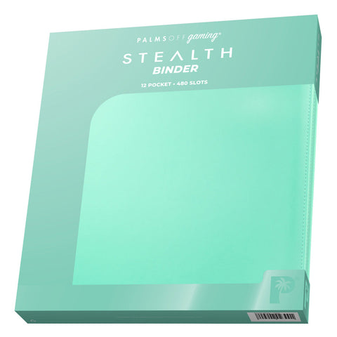 Palms Off Gaming STEALTH 12 Pocket Zip Trading Card Binder - Turquoise
