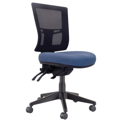 Buro Metro II 24/7 Mesh Mid Back With Seat Slide Nylon Base Safetex Cobalt