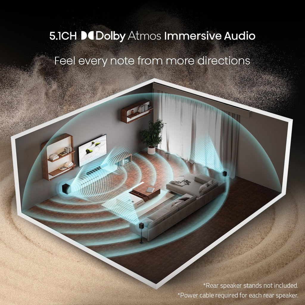 Hisense AX5100G 5.1 Channel Dolby Atmos 340W Soundbar w/ Surround