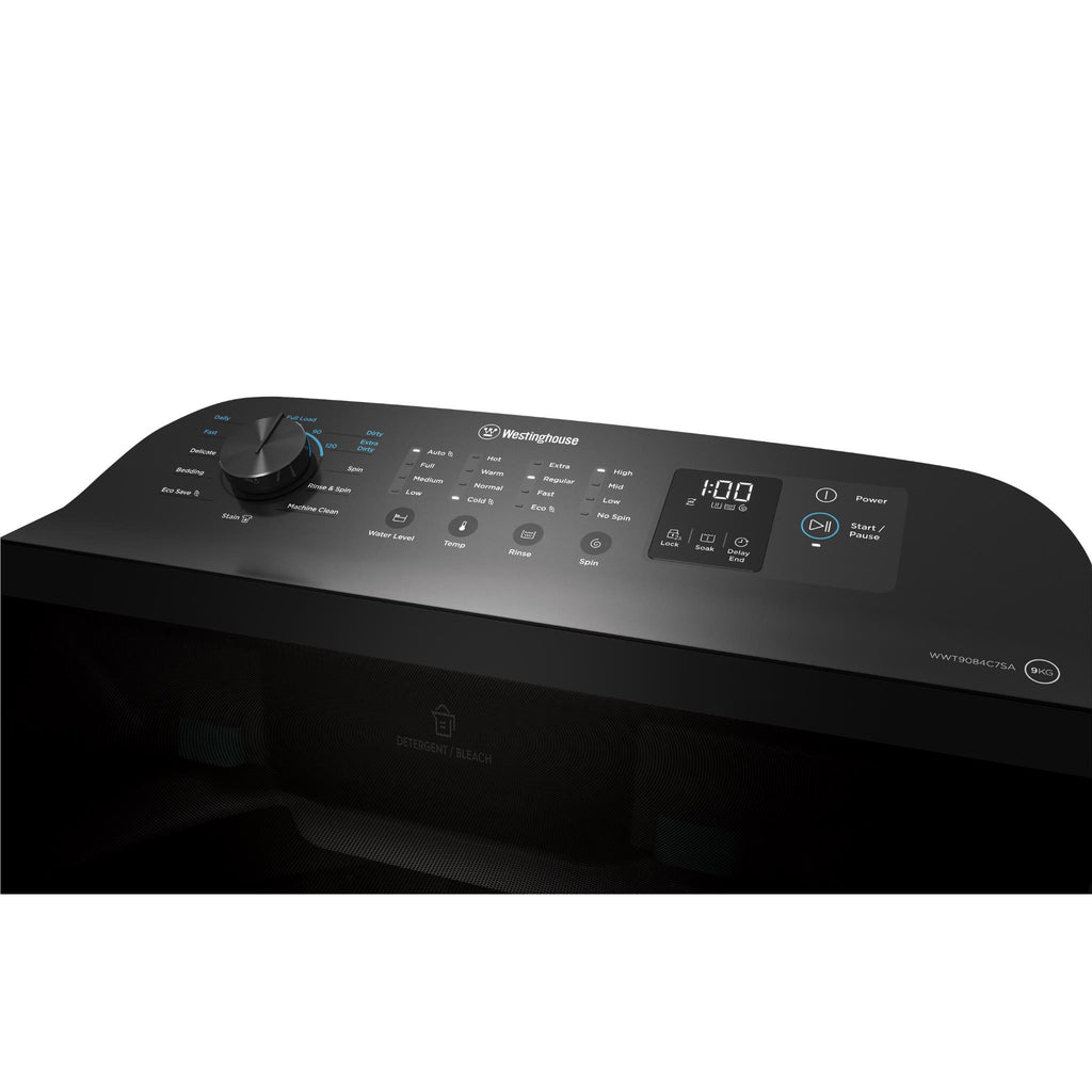 Westinghouse WWT9084C7SA 9kg EasyCare Top Load Washing Machine (Dark