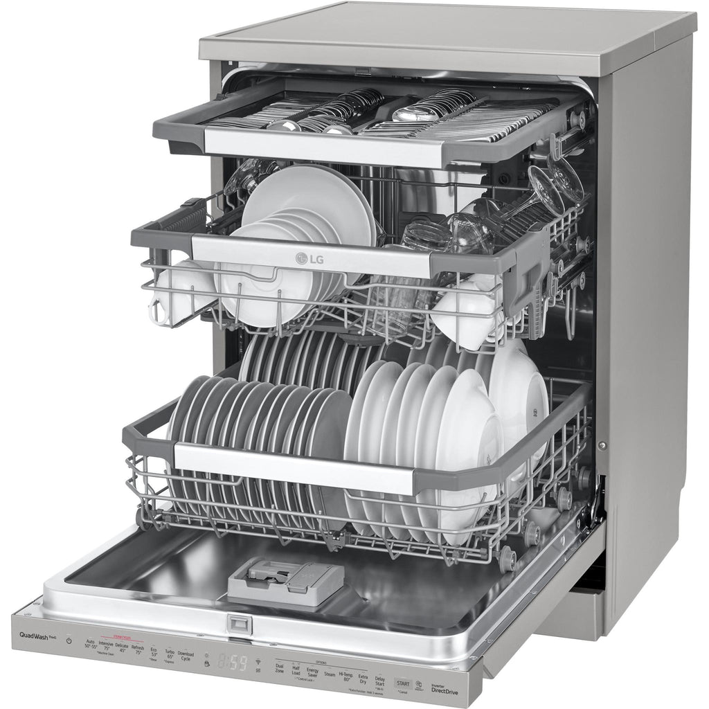 LG XD3A25PS 15Place Setting Freestanding Dishwasher (Platinum Steel