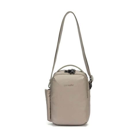 Pacsafe V Tour Anti-Theft RFID Blocking Tablet Fit Crossbody Bag Beige