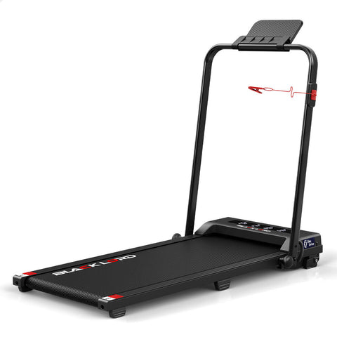 BLACK LORD Treadmill Electric Walking Pad Under Desk Home Office Fitness 38cm Belt Foldable (Black)