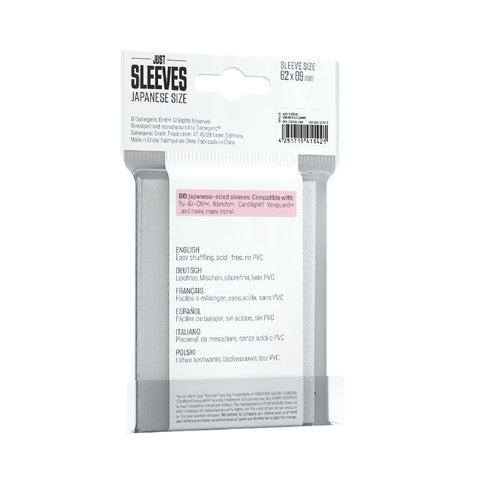 Gamegenic Just Sleeves Japanese Size (White)