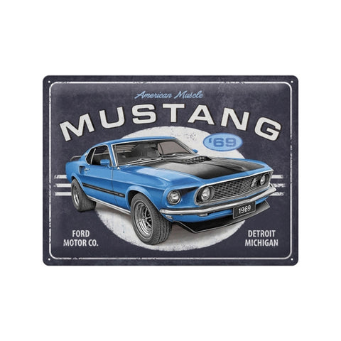 Nostalgic-Art Ford Mustang 1969 Mach 1 30x40cm Large Metal Tin Sign Plaque