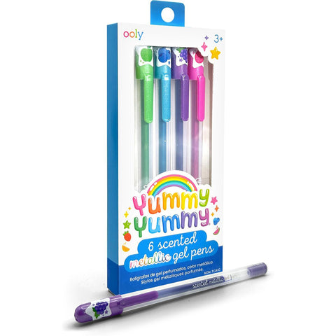 Ooly Yummy Yummy Metallic Gel Pens Writing Stationery 3y+ (6-Pack)
