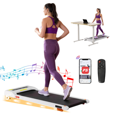 Everfit Treadmill Electric Walking Pad Incline Under Desk Home Gym 380mm (White)