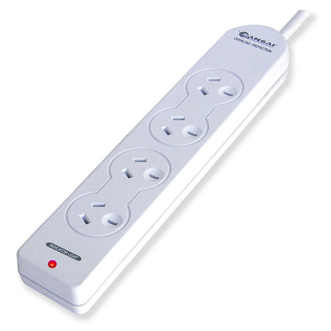 Sansai 4-Outlet Powerboard with Overload Protection