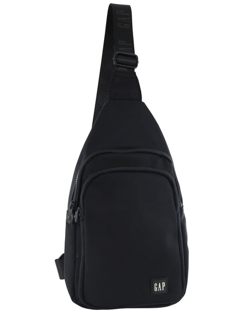 GAP Unisex Travel Nylon Crossbody/Sling Bag w/ Secure Zip 23x38cm Black