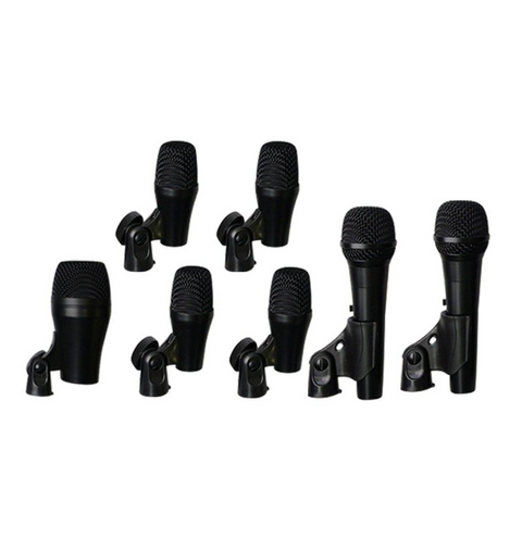 Weconics 7 Piece Drum Microphone Kit Bass Snare Tom Overhead Mics