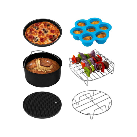 AUSPURE Air Fryer Accessories Set of 6Pcs Fits 5.5 to 8L Air Fryers Models