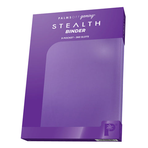 Palms Off Gaming STEALTH 9 Pocket Zip Trading Card Binder - Purple
