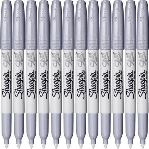 Sharpie Box 12 Permanent Marker Fine (Metallic Silver)