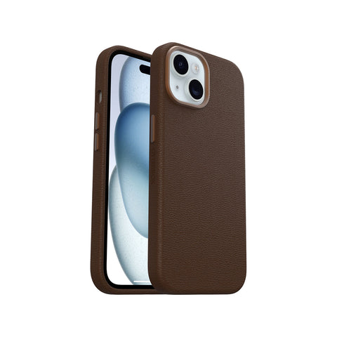 OtterBox Symmetry Cactus Leather Case for iPhone 15/14/13 - Brown