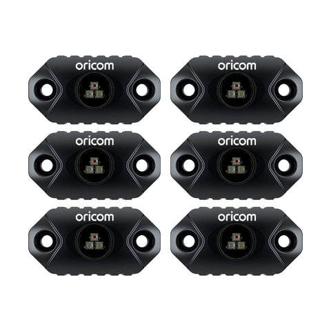 Oricom RKLBT6RGB LED Rock Light RGB Custom Colour [Six Pack]