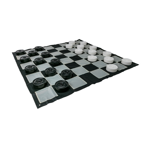Jenjo Games Giant Size Outdoor Draughts Checkers Game Set w/Mat 3x3m